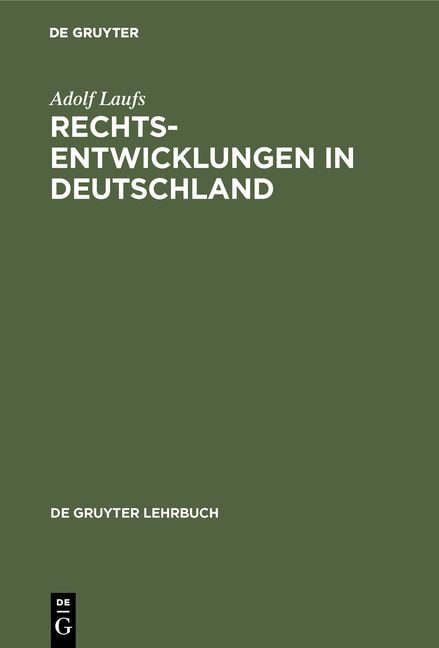 Produktbild: Rechtsentwicklungen in Deutschland
