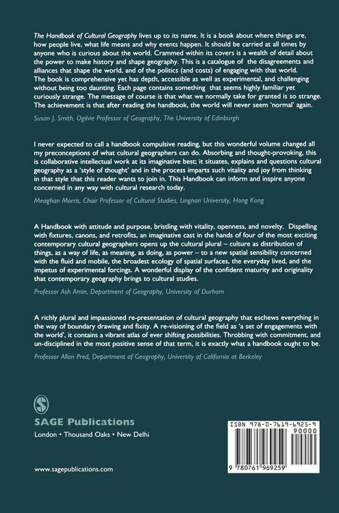 Produktbild: Handbook of Cultural Geography