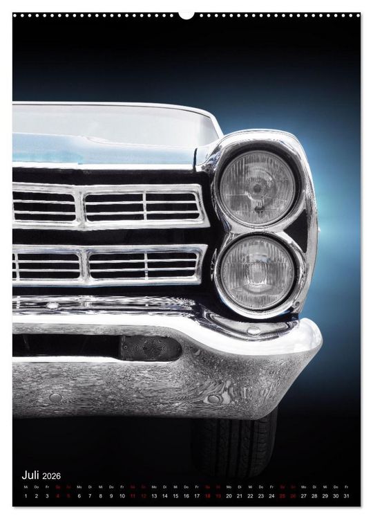 Produktbild: Amerikanische Autos aus den Jahren 1957 bis 1976 Frontansichten (hochwertiger Premium Wandkalender 2026 DIN A2 hoch), Kunstdruck in Hochglanz
