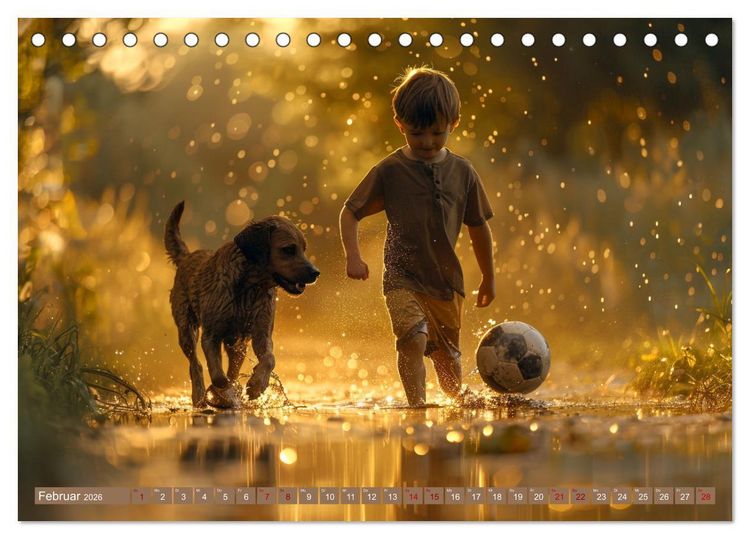 Produktbild: Fu&szlig;ball im Blut (Tischkalender 2026 DIN A5 quer), CALVENDO Monatskalender