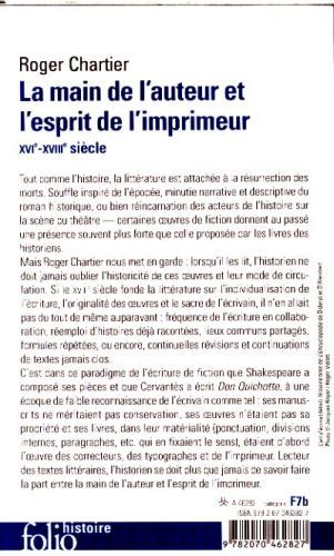 Produktbild: La main de l'auteur et l'esprit de l'imprimeur: XVIe-XVIIIe si&egrave;cle