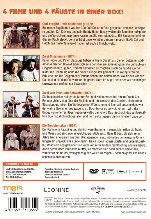Produktbild: Die Bud Spencer und Terence Hill Box [4 DVDs]