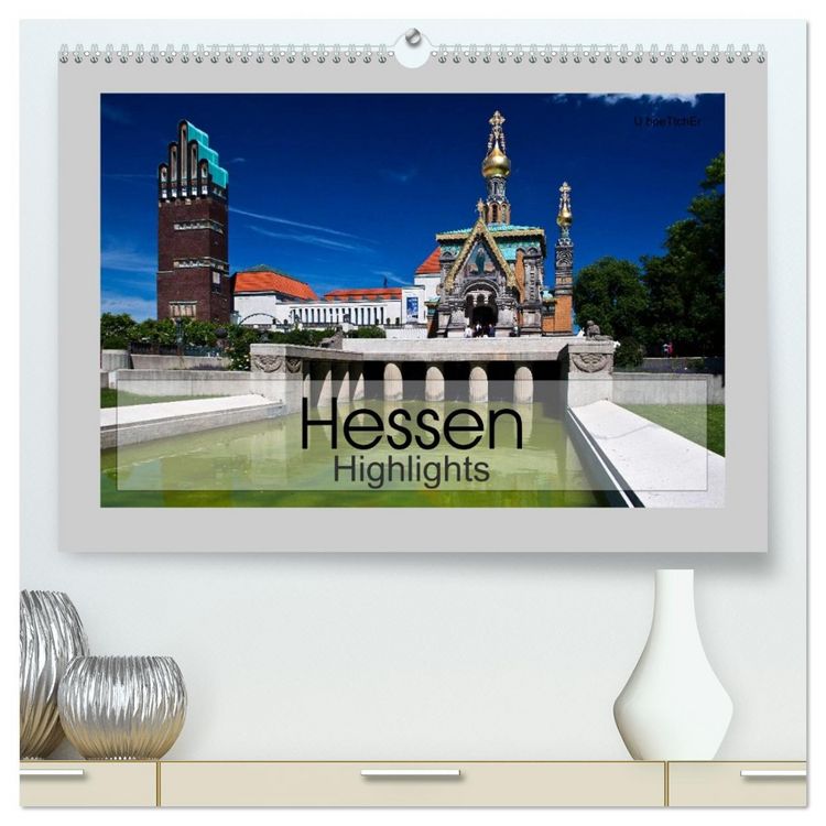 Produktbild: Hessen Highlights (hochwertiger Premium Wandkalender 2026 DIN A2 quer), Kunstdruck in Hochglanz