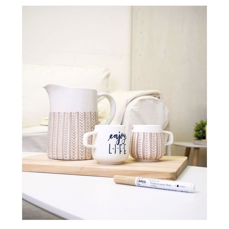 Produktbild: KREUL Glass & Porcelain Pen Chalky medium 5er Set