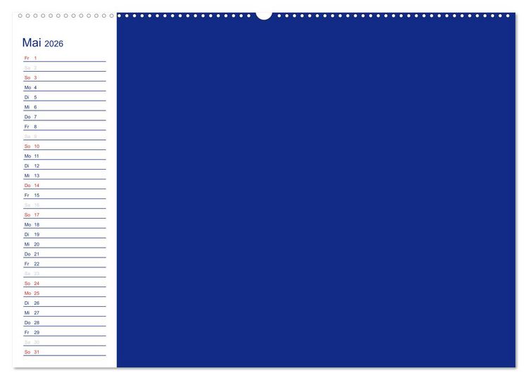 Produktbild: Farbiger Bastelkalender (hochwertiger Premium Wandkalender 2026 DIN A2 quer), Kunstdruck in Hochglanz