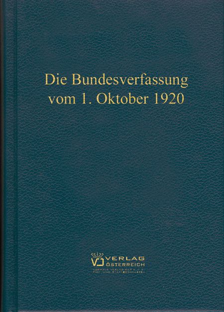Produktbild: Die Bundesverfassung vom 1. Oktober 1920