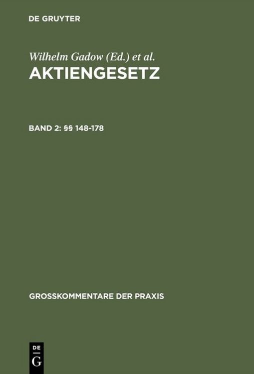 Produktbild: Aktiengesetz / &sect;&sect; 148&ndash;178