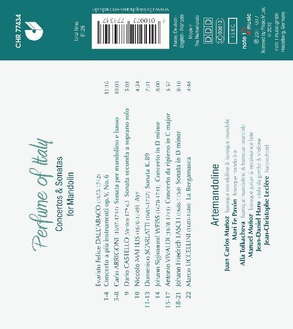 Produktbild: Perfume Of Italy. Concertos & Sonatas for Mandolin