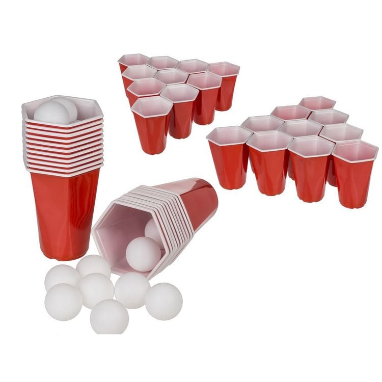 Produktbild: Trinkspiel Hexagon Beer Pong 450ml Becher