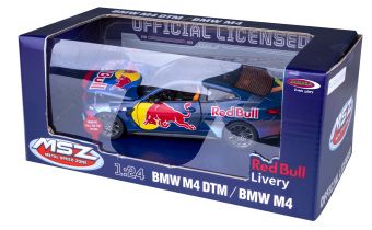 Produktbild: BMW M4 Diecast 1:24 blau inkl. Knopfzellen