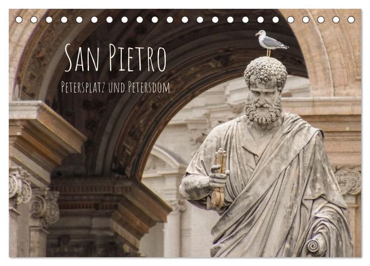 Produktbild: San Pietro - Petersplatz und Petersdom (Tischkalender 2027 DIN A5 quer), CALVENDO Monatskalender