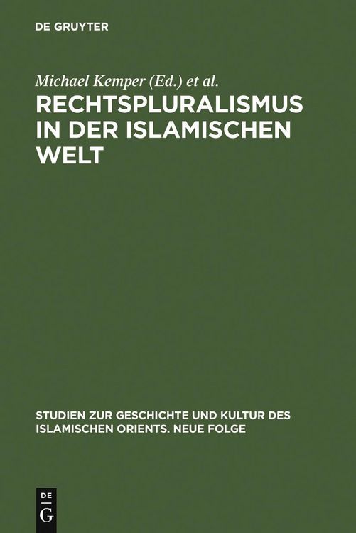 Produktbild: Rechtspluralismus in der Islamischen Welt