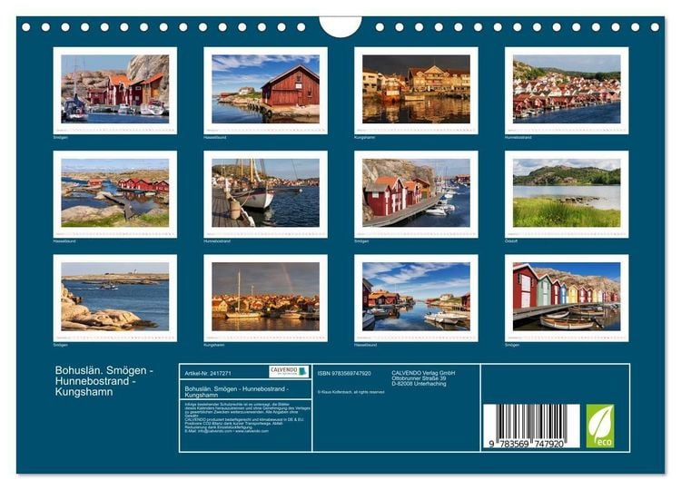 Produktbild: Bohusl&auml;n. Sm&ouml;gen - Hunnebostrand - Kungshamn (Wandkalender 2027 DIN A4 quer), CALVENDO Monatskalender