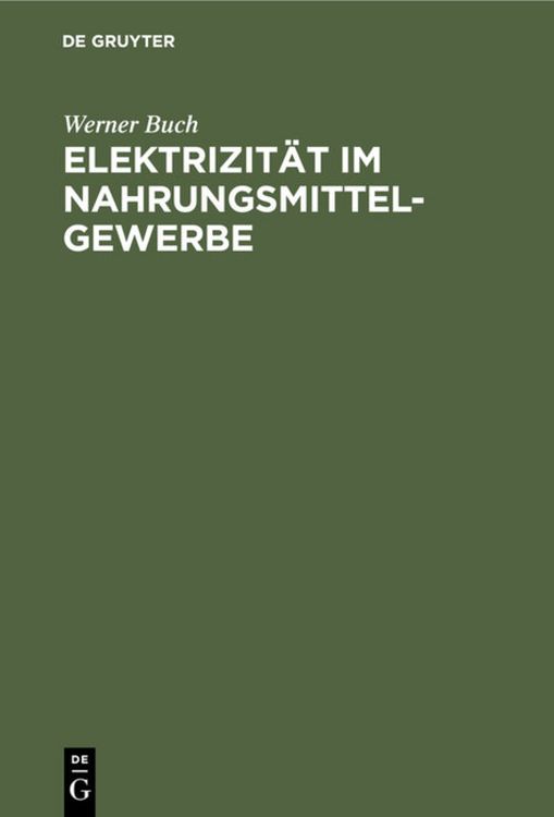 Produktbild: Elektrizit&auml;t im Nahrungsmittel-Gewerbe