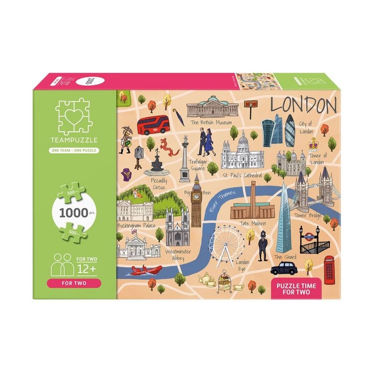 Produktbild: TEAMPUZZLE &ndash; London &ndash; 1000 Teile &ndash; Erwachsenenpuzzle f&uuml;r zwei Personen