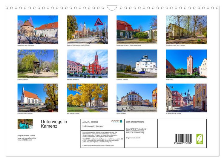 Produktbild: Unterwegs in Kamenz (Wandkalender 2026 DIN A3 quer), CALVENDO Monatskalender