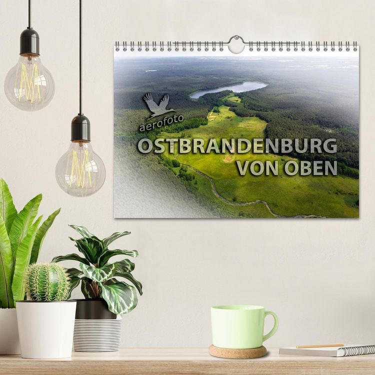 Produktbild: Ostbrandenburg von oben (Wandkalender 2026 DIN A4 quer), CALVENDO Monatskalender