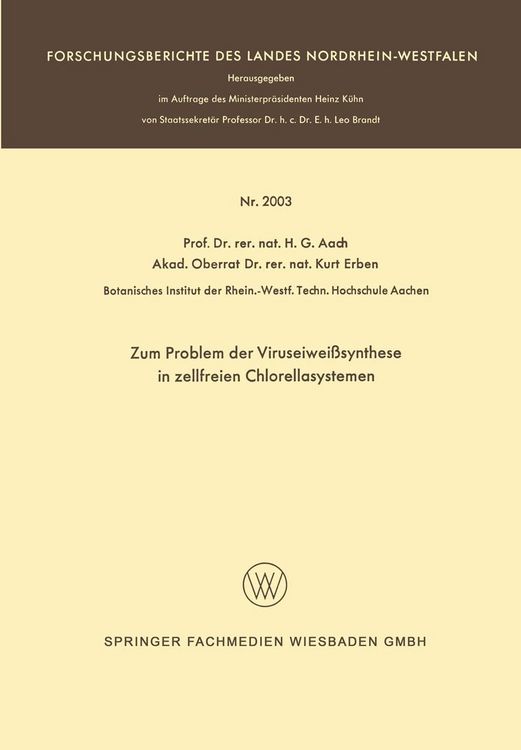 Produktbild: Zum Problem der Viruseiwei&szlig;synthese in zellfreien Chlorellasystemen