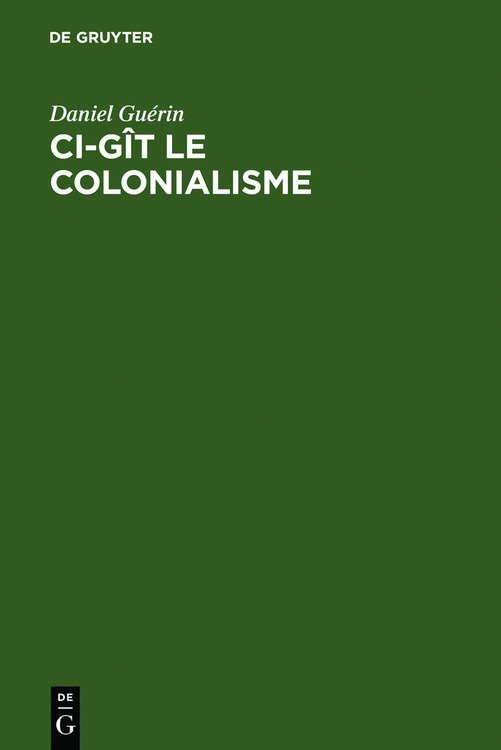 Produktbild: Ci-g&icirc;t le colonialisme