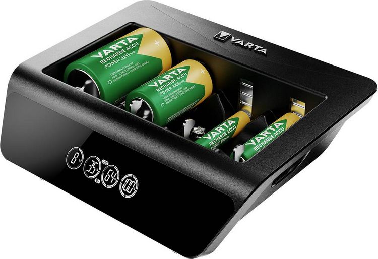 Produktbild: Varta LCD Universal Charger+ Rundzellen-Ladeger&auml;t NiMH Micro (AAA), Mignon (AA), Baby (C), Mono (D), 9 V Block