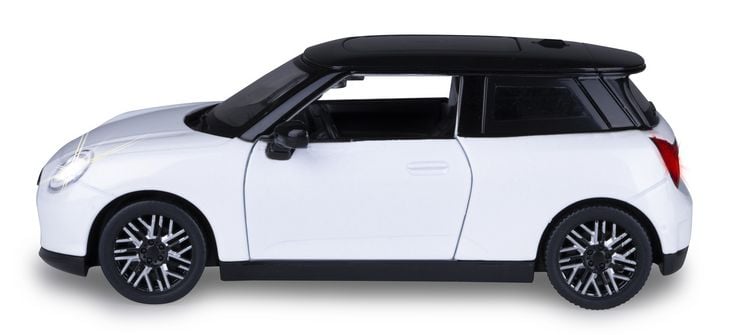 Produktbild: BMW Mini Cooper Diecast 1:28 wei&szlig; inkl. Knopfzellen