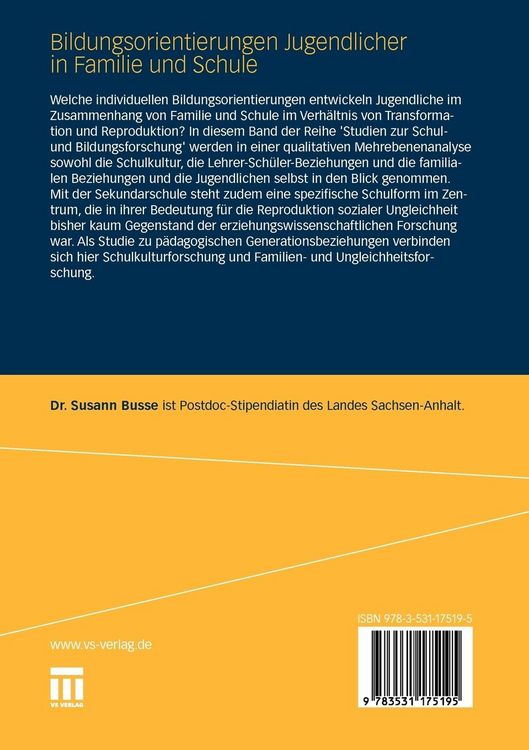 Produktbild: Bildungsorientierungen Jugendlicher in Familie und Schule
