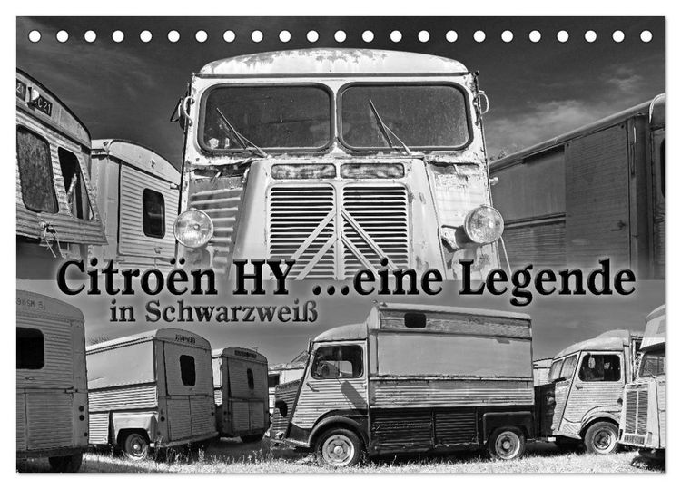 Produktbild: Citro&euml;n HY eine Legende in Schwarzwei&szlig; (Tischkalender 2026 DIN A5 quer), CALVENDO Monatskalender