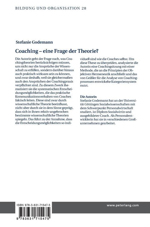 Produktbild: Coaching &ndash; eine Frage der Theorie?