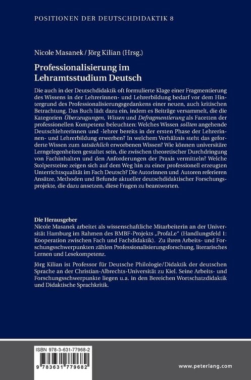Produktbild: Professionalisierung im Lehramtsstudium Deutsch
