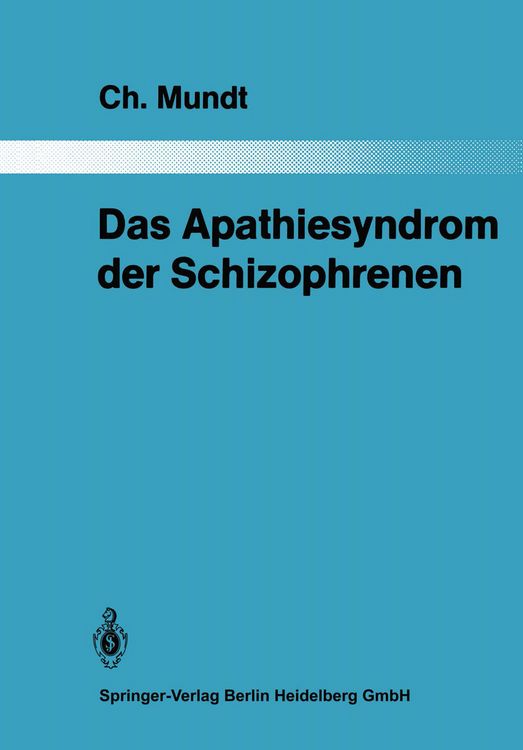 Produktbild: Das Apathiesyndrom der Schizophrenen