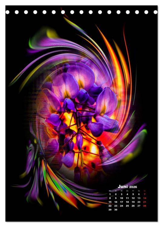 Produktbild: Bl&uuml;hende Fantasie - Digitalkunst (Tischkalender 2026 DIN A5 hoch), CALVENDO Monatskalender