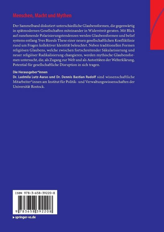 Produktbild: Menschen, Macht und Mythen