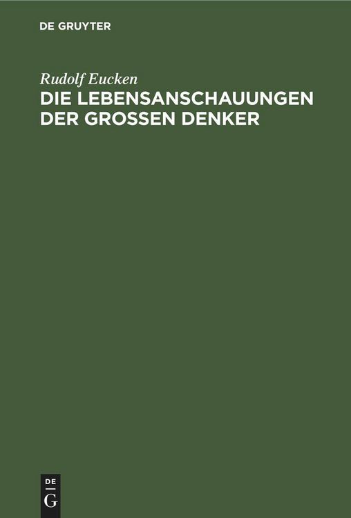 Produktbild: Die Lebensanschauungen der grossen Denker