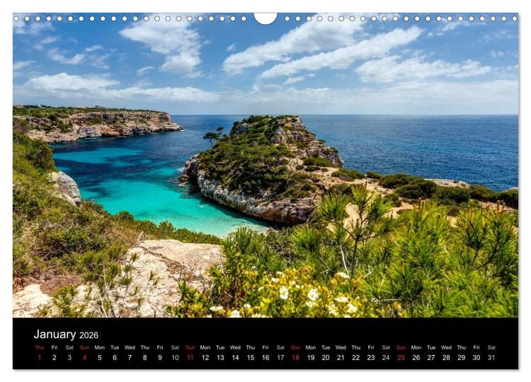 Produktbild: Majorca 2026 Insights (Wall Calendar 2026 DIN A3 landscape), CALVENDO 12 Month Wall Calendar