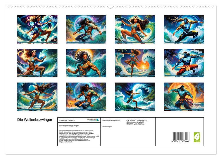Produktbild: Die Wellenbezwinger (hochwertiger Premium Wandkalender 2026 DIN A2 quer), Kunstdruck in Hochglanz