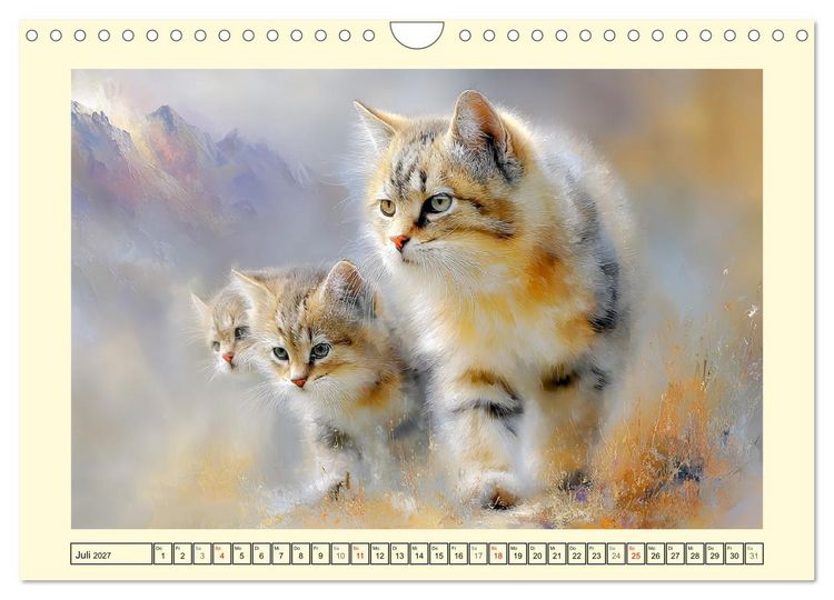 Produktbild: Wildkatzen. Europas scheue Waldbewohner (Wandkalender 2027 DIN A4 quer), CALVENDO Monatskalender