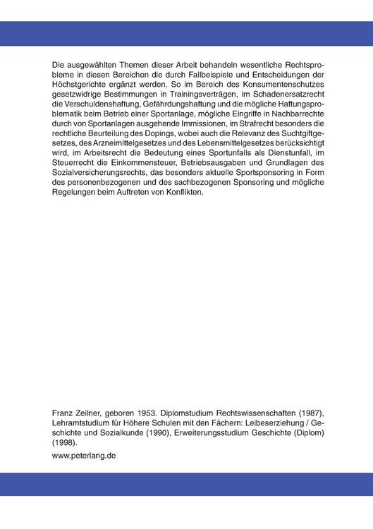 Produktbild: Sport und Recht