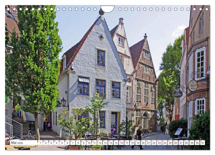 Produktbild: Ansichten von Bremen und Bremerhaven (Wandkalender 2026 DIN A4 quer), CALVENDO Monatskalender