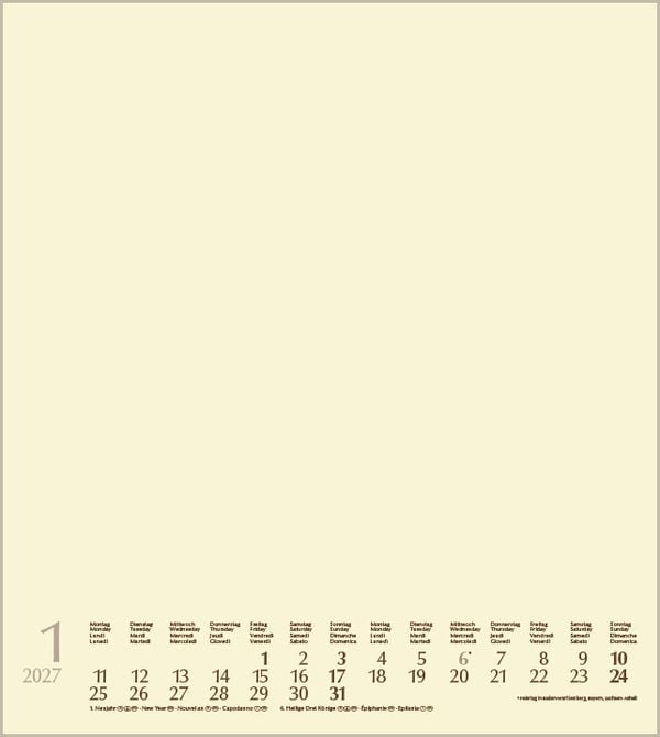 Produktbild: Foto-Malen-Basteln Bastelkalender chamois 2027