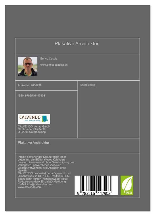Produktbild: Plakative Architektur (Tischkalender 2026 DIN A5 hoch), CALVENDO Monatskalender
