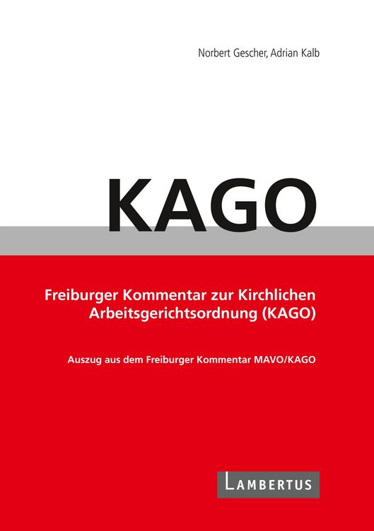 Produktbild: Handbuch KAGO-Kommentar