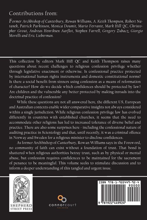 Produktbild: Religious Confession and Evidential Privilege in the 21st Century