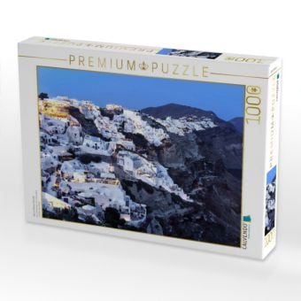 Produktbild: CALVENDO Puzzle Oia zur blauen Stunde | 1000 Teile Lege-Gr&ouml;&szlig;e 64x48cm Foto-Puzzle f&uuml;r gl&uuml;ckliche Stunden