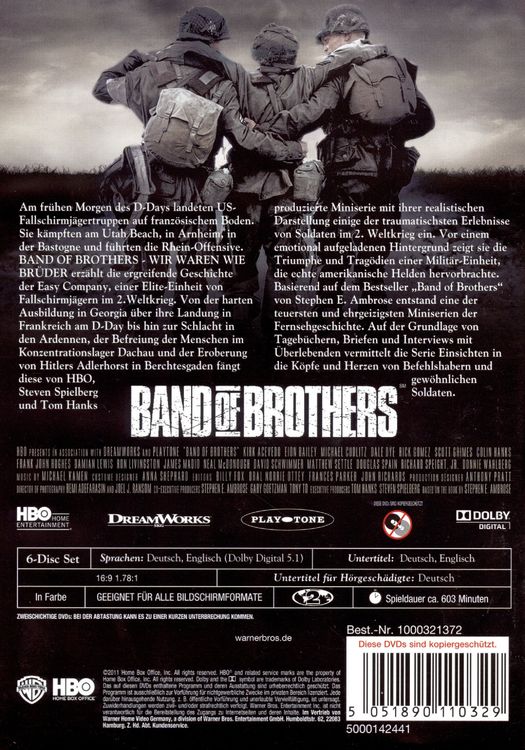 Produktbild: Band of Brothers - Box Set [6 DVDs]