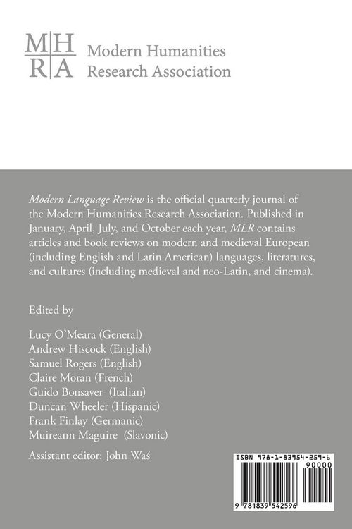 Produktbild: Modern Language Review (118