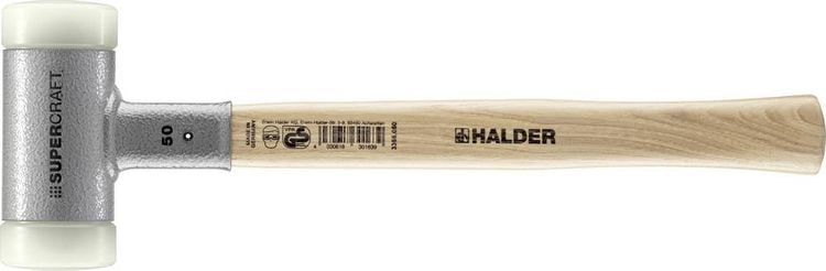 Produktbild: Halder SUPERCRAFT 3366.050 Schonhammer ergonomischer Griff, hart, r&uuml;ckschlagsfrei 990 g 365 mm 1 St.
