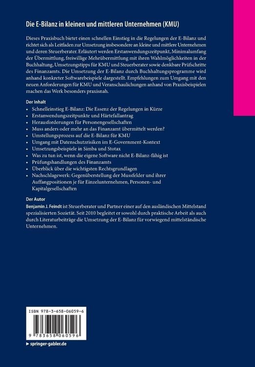 Produktbild: Die E-Bilanz in kleinen und mittleren Unternehmen (KMU)