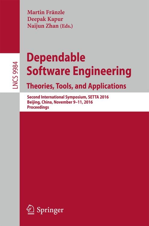 Produktbild: Dependable Software Engineering: Theories, Tools, and Applications