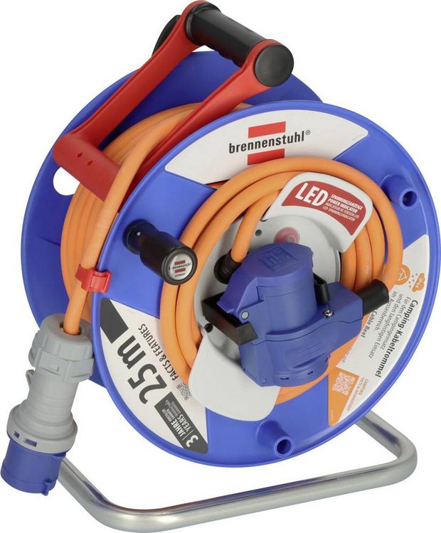 Produktbild: Brennenstuhl 1182470200 Camping-Kabeltrommel 25m Orange CEE-Stecker 16A 3polig