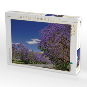 Produktbild: CALVENDO Puzzle Bl&uuml;hende Jacaranda-Alleen - Bonnievale, S&uuml;d-Afrika | 1000 Teile Lege-Gr&ouml;&szlig;e 64x48cm Foto-Puzzle f&uuml;r gl&uuml;ckliche Stunden